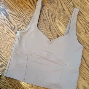 Abercrombie Tan Sleeveless Crop Top